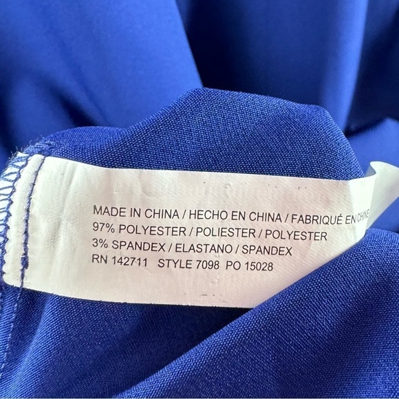 NWT Eloquii Puff Sleeve V Neck Scuba Dress‎ in Blue Size 16 - Picture 6 of 11